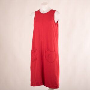 Vintage Hanna Andersson Red Cotton Tank Dress Size 160 (US Youth 12-14 / Approx.